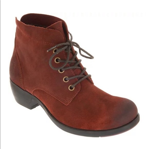 Fly London Mesu Brick Suede Lace Up Boots EU 40 US9/9.5 NIB - Picture 1 of 15